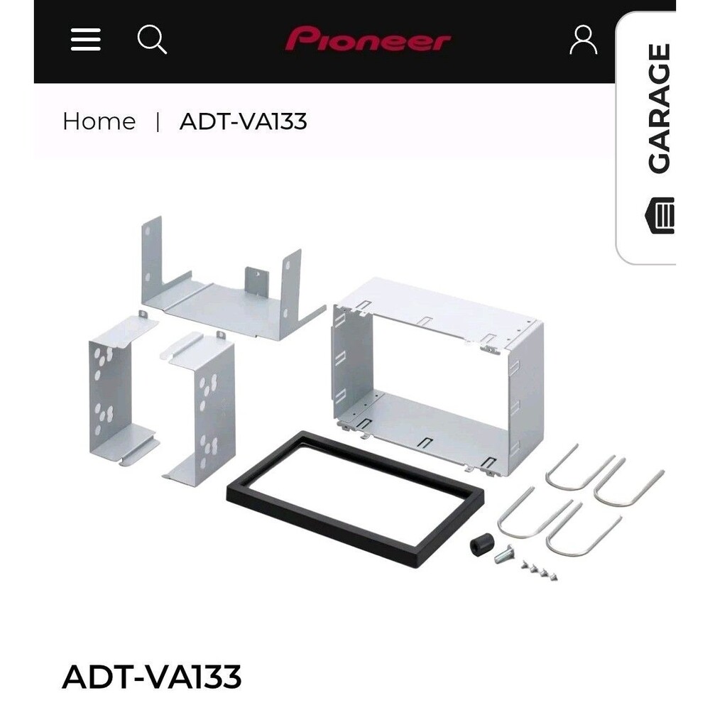 Pioneer ADT-VA133 Genuine 2-DIN Installation Kit Dash Mount Made Japan New NOS